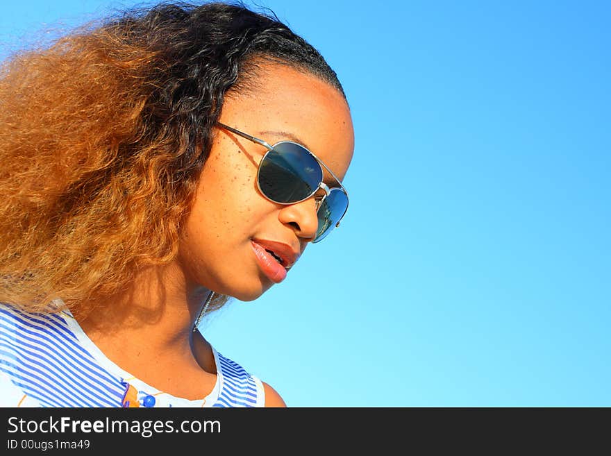 Woman Wearing Sunglasses