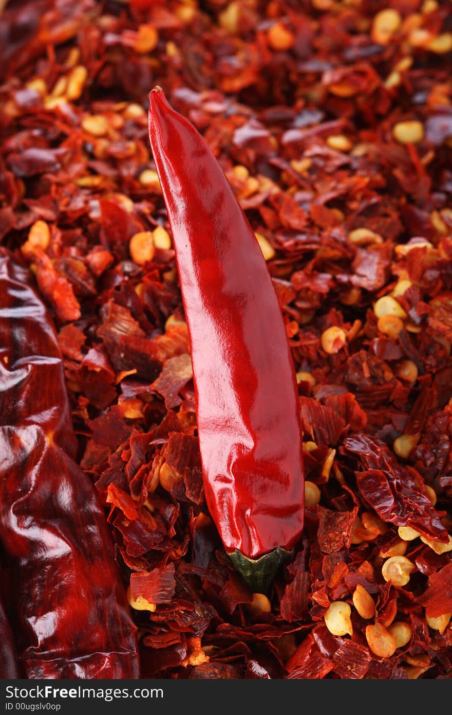 Hot Red Chilli Chillies pepper on red chili background