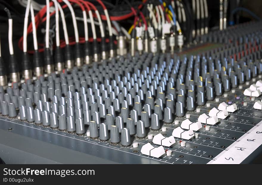 Large Audio Mixing Board