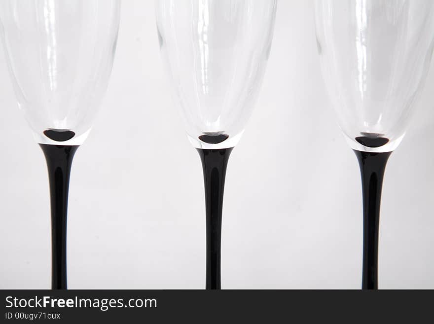 A set of champagne glasses