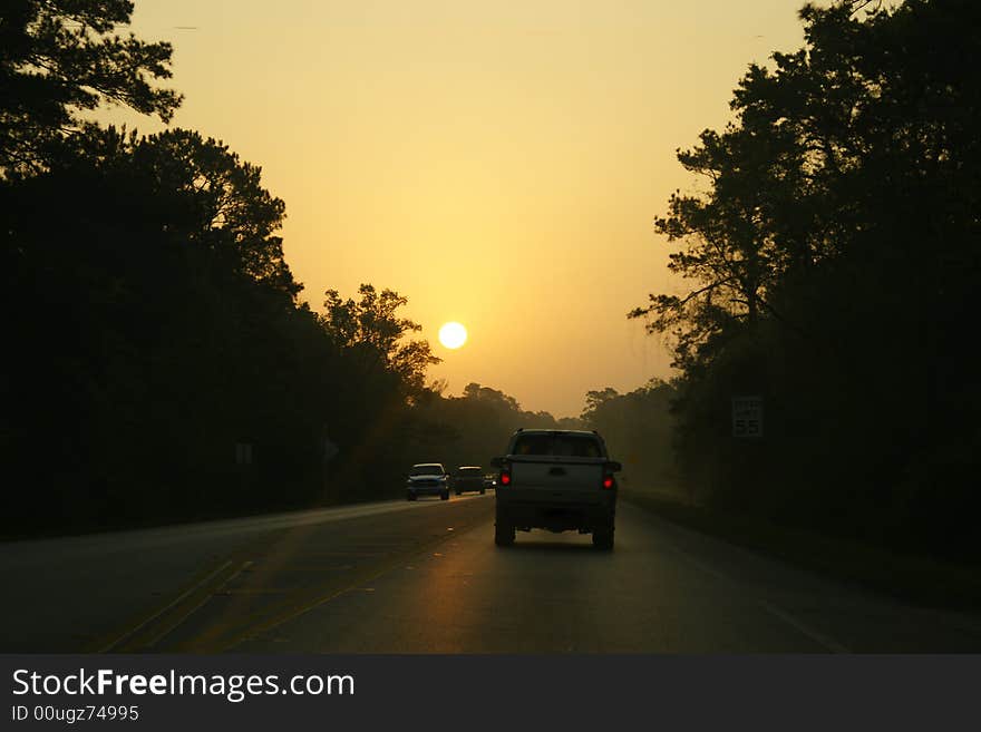 Sunrise On The Road