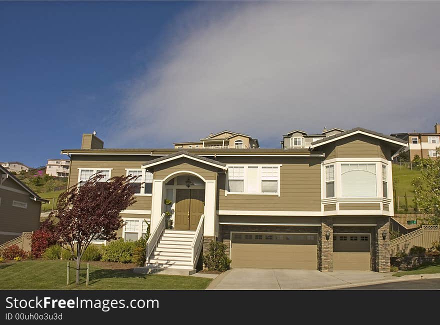 3 car garage hillside home