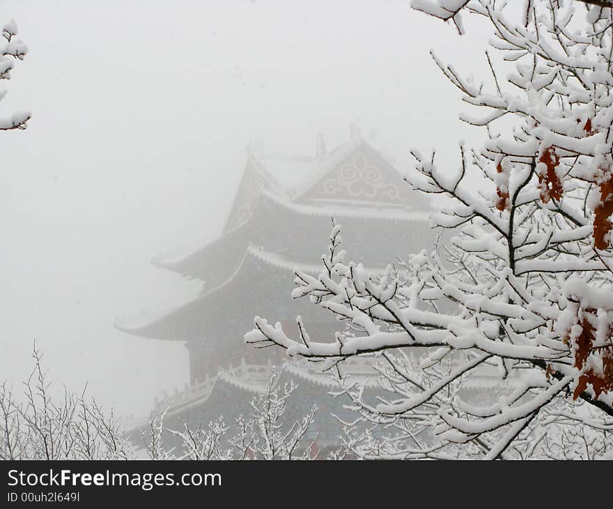 Ancient Architecture In The Snow