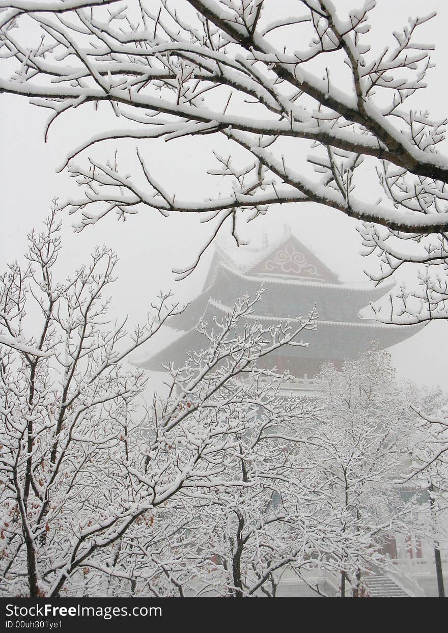 Ancient Architecture In The Snow