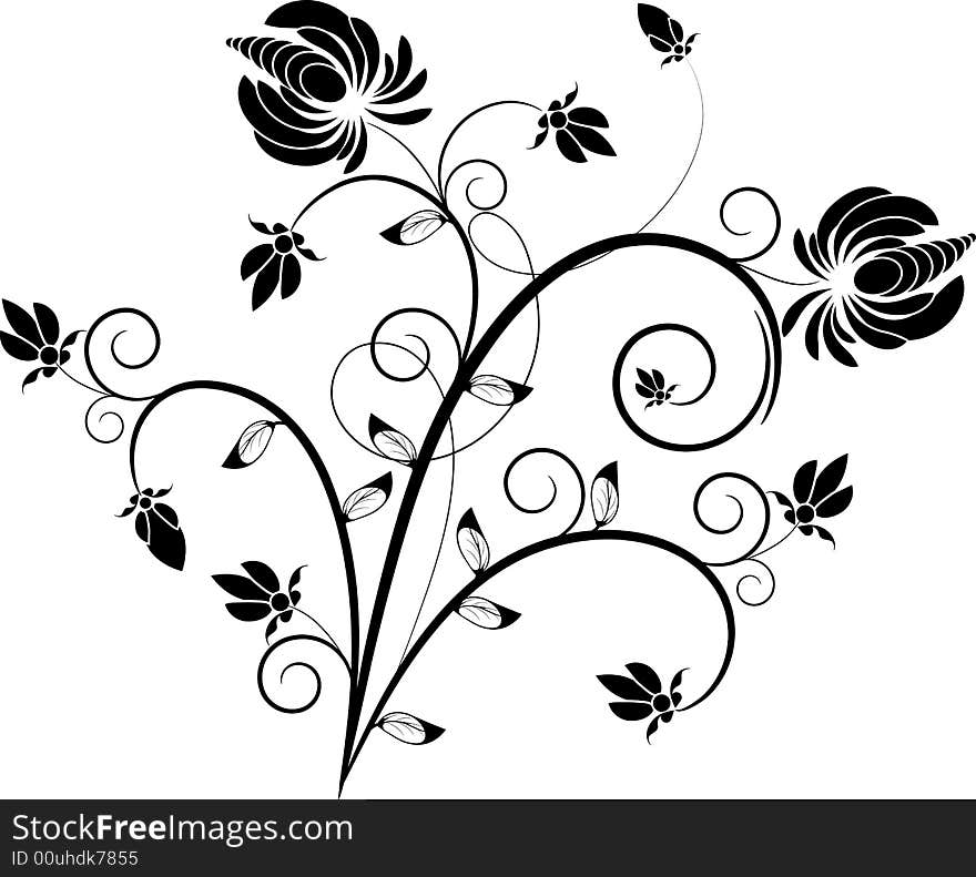 Abstract floral background. A vector format is added. Suits well for a postcard or background. Abstract floral background. A vector format is added. Suits well for a postcard or background