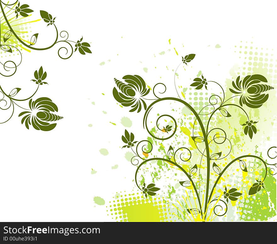 Abstract floral background. A vector format is added. Suits well for a postcard or background. Abstract floral background. A vector format is added. Suits well for a postcard or background