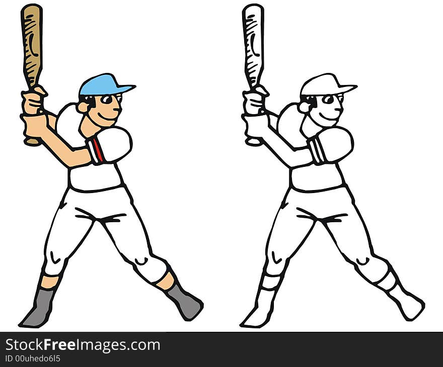 Art illustration of a baseball player