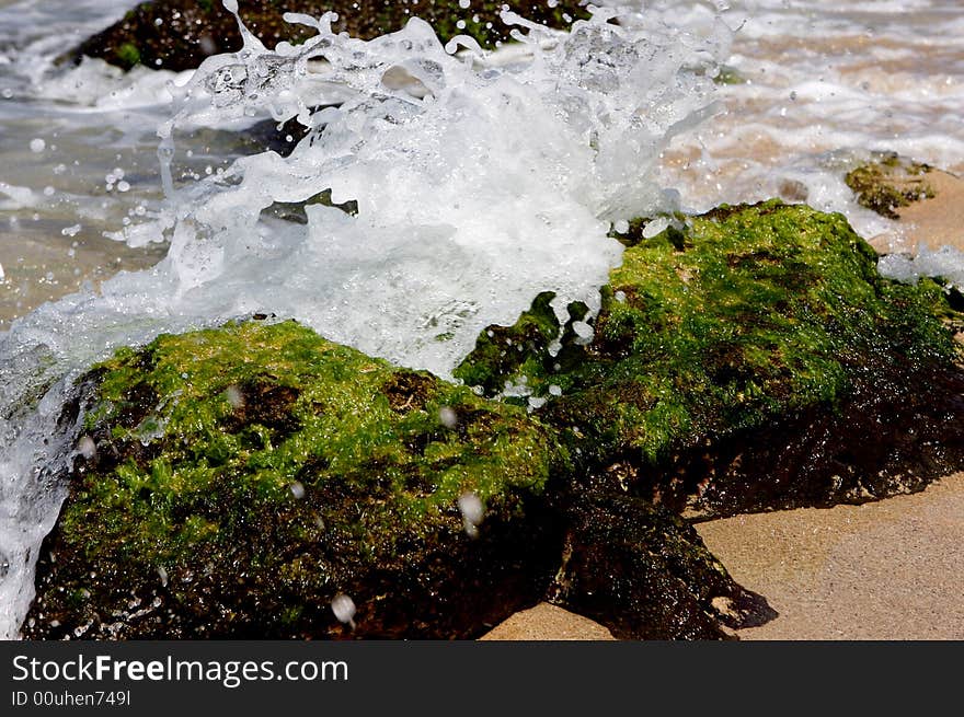 Splash On Rocks