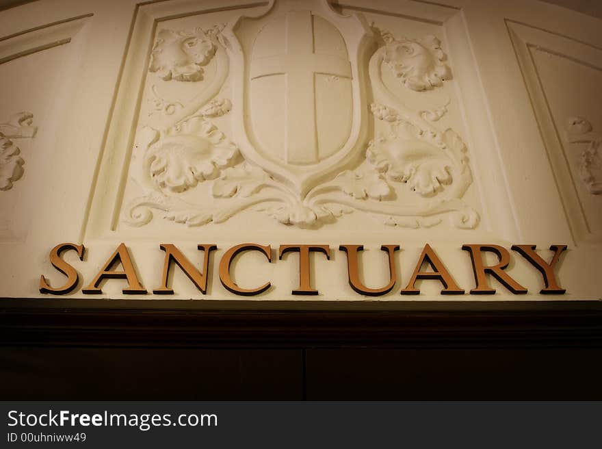 An image of church sanctuary before a wedding. An image of church sanctuary before a wedding