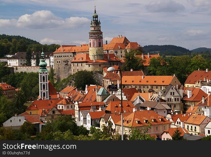 An old town view from the birds eye