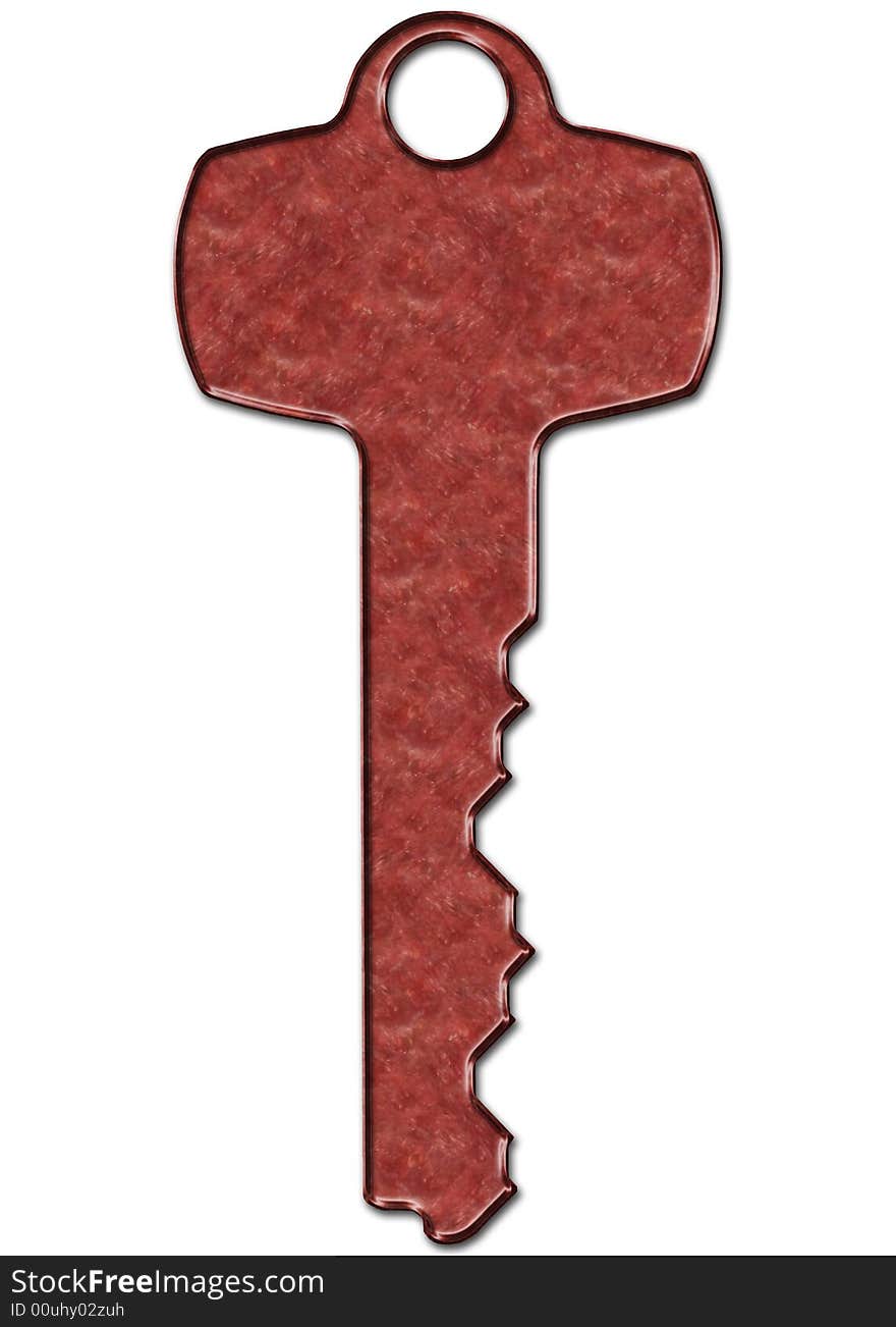 Key for your protection on white background