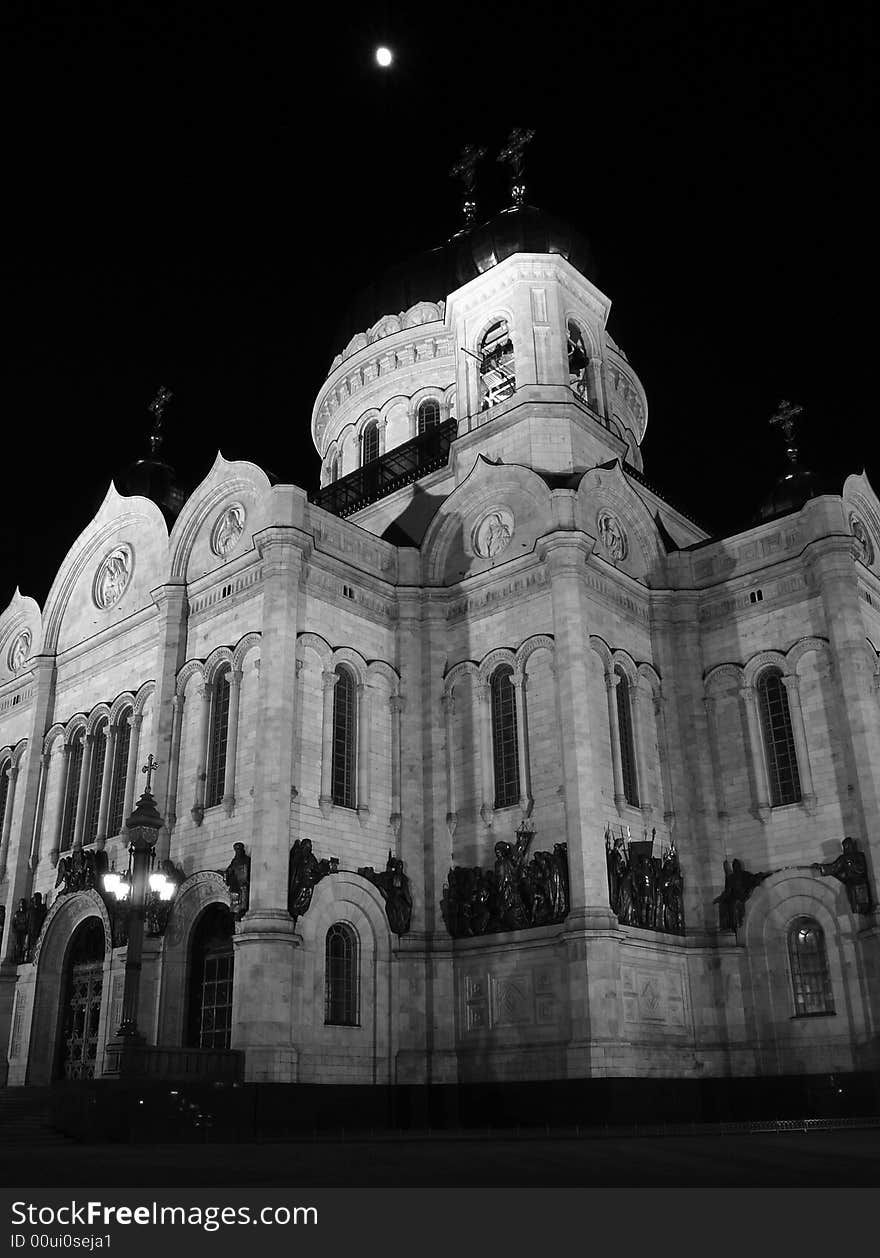 The Cathedral of the Christ the Redeemer in Moscow. The Cathedral of the Christ the Redeemer in Moscow