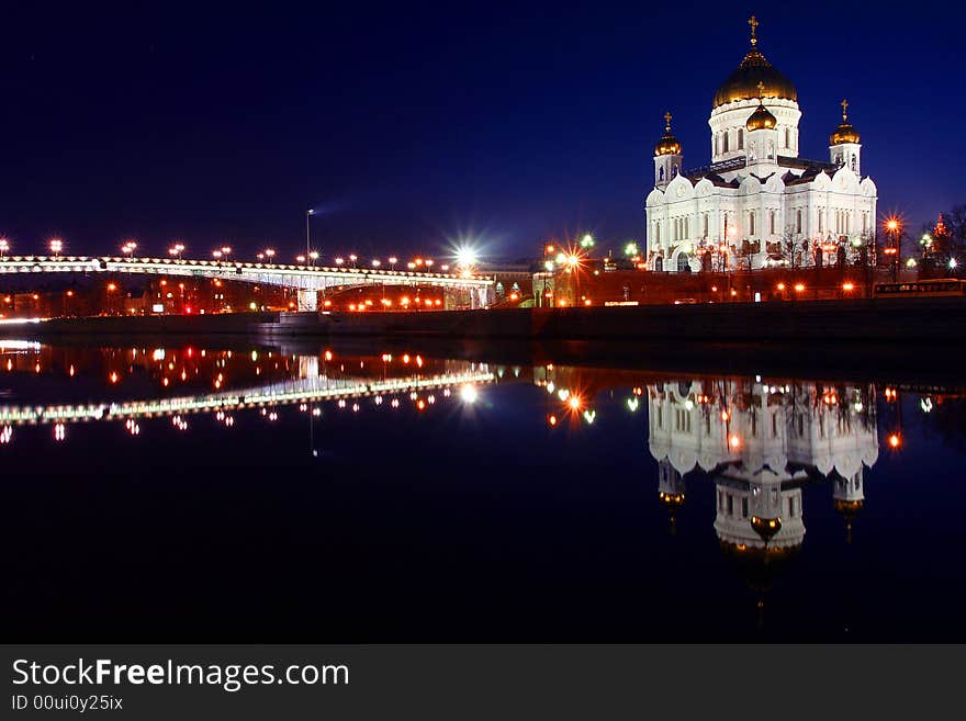 The Cathedral of the Christ the Redeemer in Moscow. The Cathedral of the Christ the Redeemer in Moscow