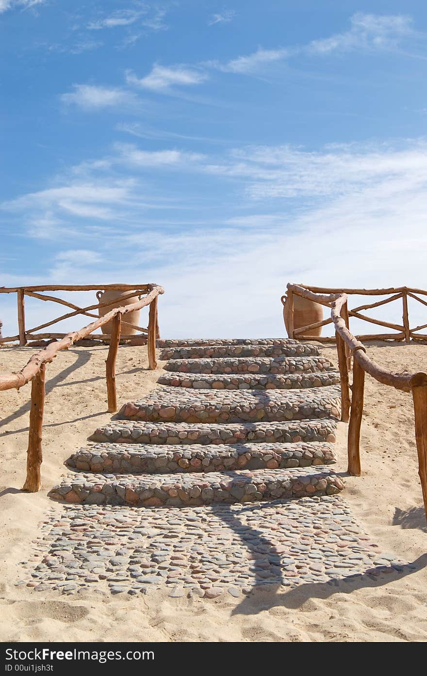 Staircase on beach
