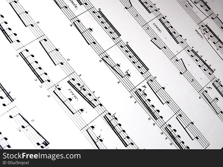 Music notes on white background