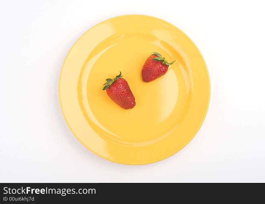 Strawberry on a plate