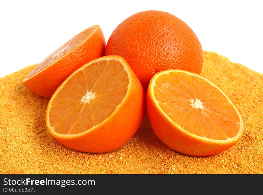 Oranges citrus and dried orange peel. Oranges citrus and dried orange peel