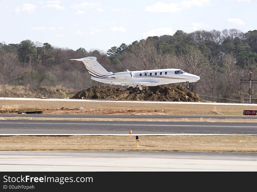 White Plane Landing