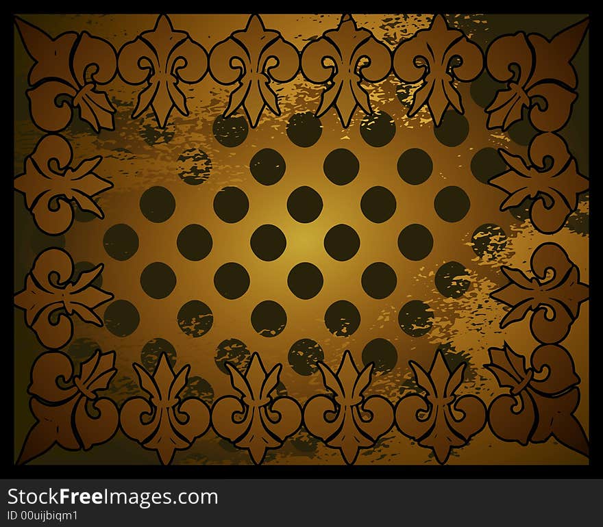 Black and kaki styleish backgrounds with ornaments. Black and kaki styleish backgrounds with ornaments