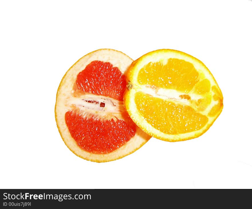 Orange and grapefruit