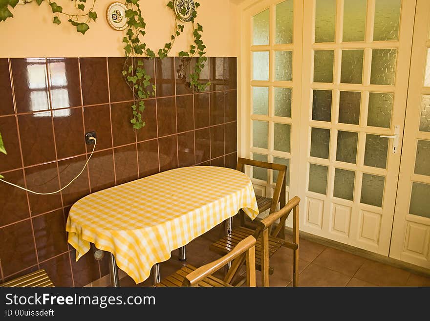 Modern Kitchen With Table