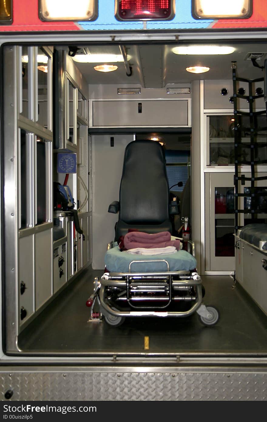 Interior of an ambulance from canada