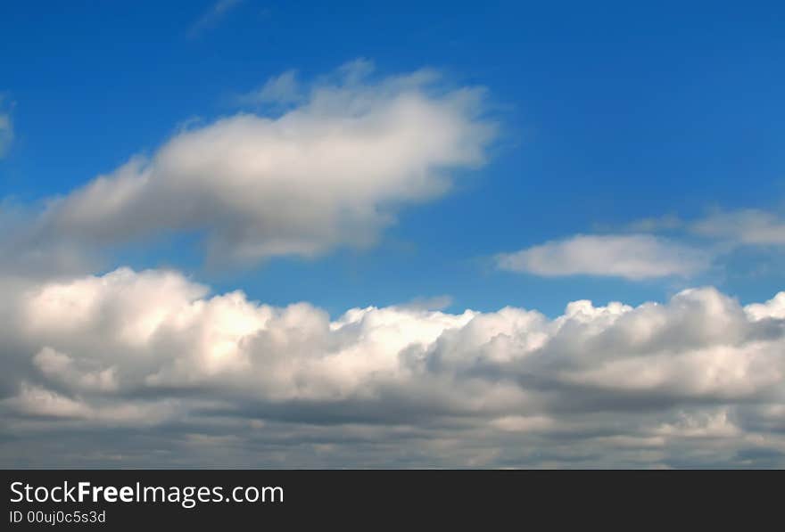 Series-image of the cloudy sky it is possible to use as a background for collages