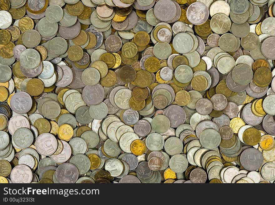 Heap of coins, abstract money background. Heap of coins, abstract money background