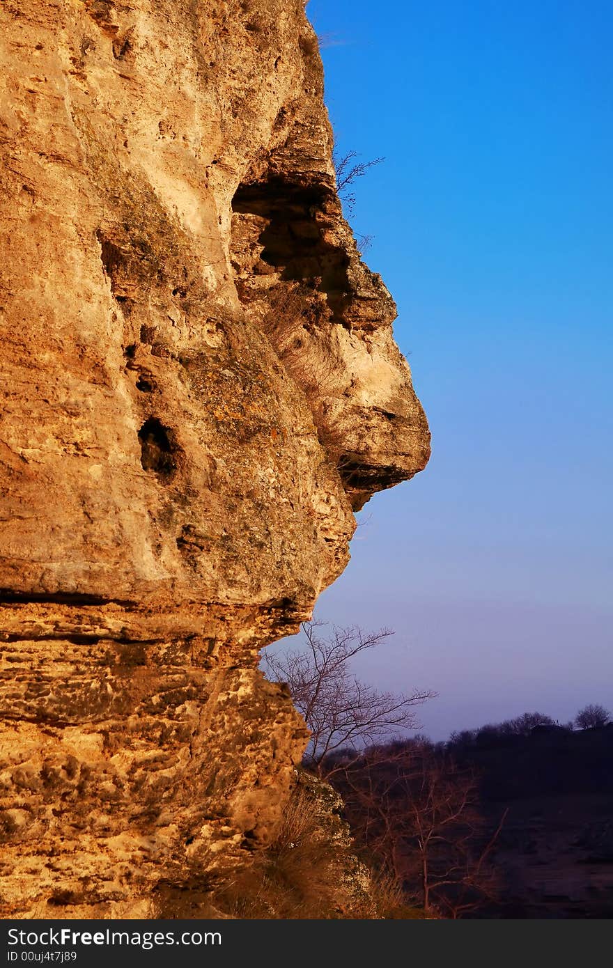 Person in a stone