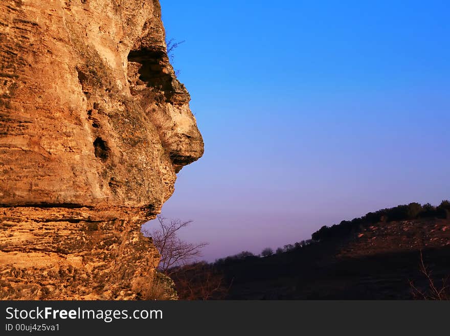 Person in a stone