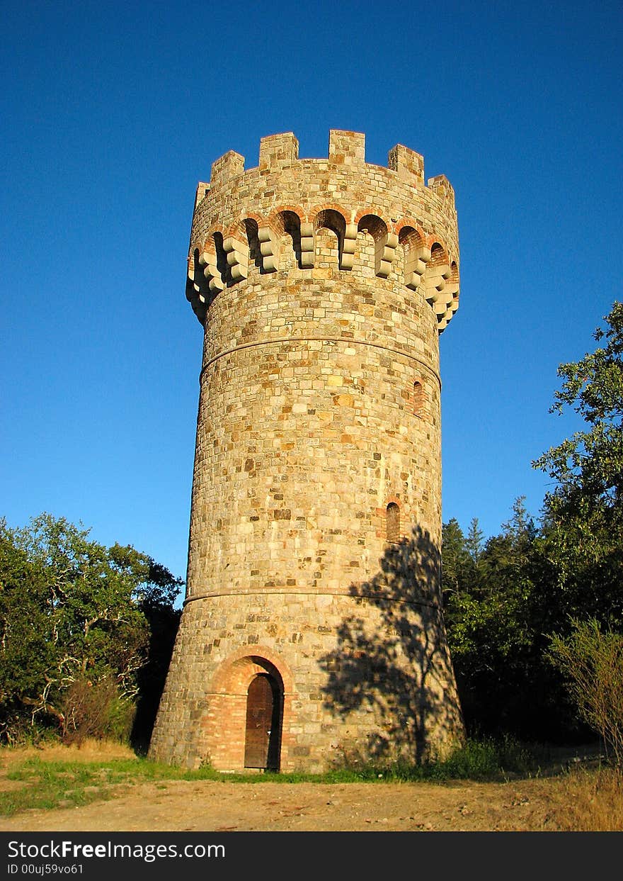 Castle Turret Overlooking the Napa Valley in California