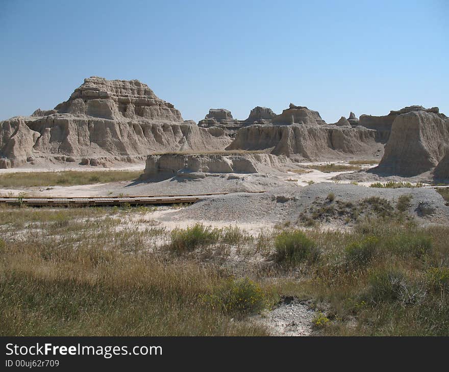 Still shot of part of the badlands, SD