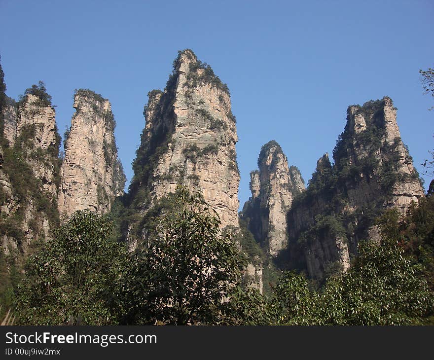 Zhangjiajie mountain hunan changshan china. Zhangjiajie mountain hunan changshan china