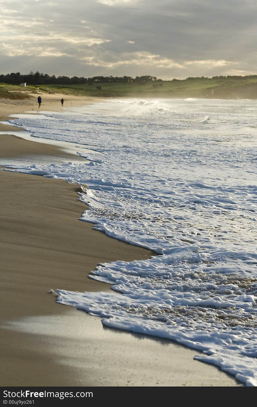 Wave Hitting The Beach