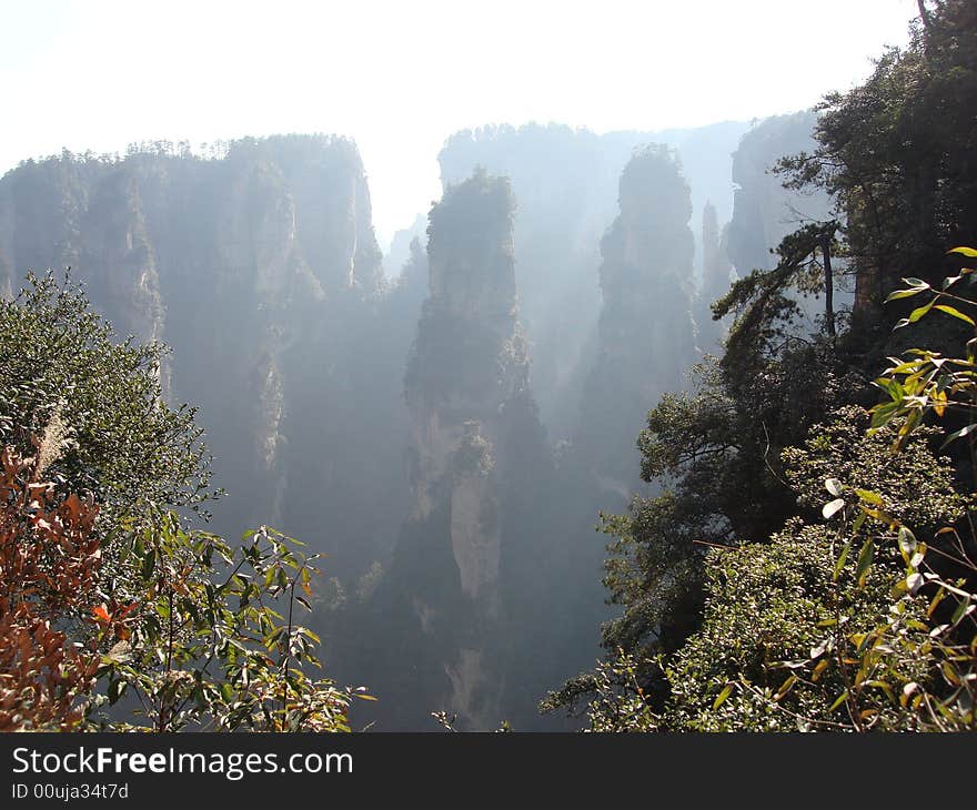 Zhangjiajie mountain hunan changshan china. Zhangjiajie mountain hunan changshan china