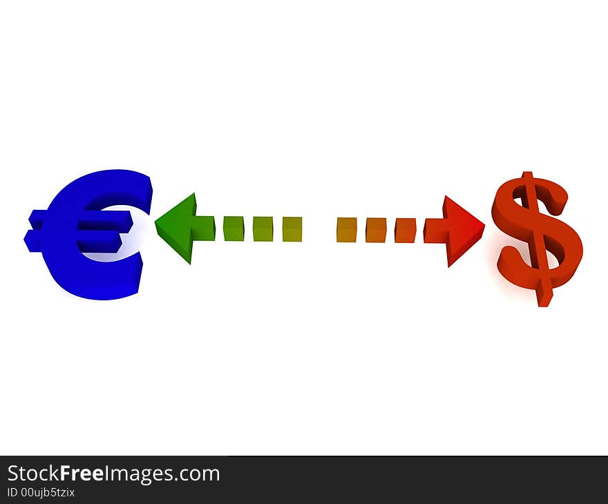 Euro and dollar