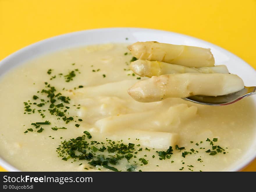 Asparagus Soup.a Close Up Shot