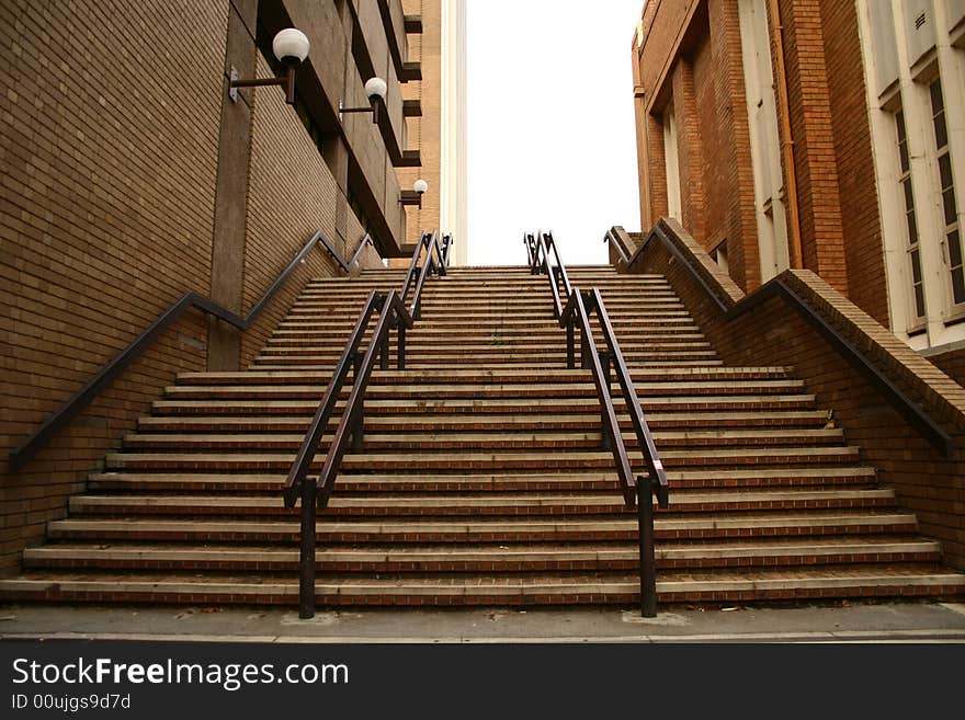 An emptry stairway in Melbourne, Australia. An emptry stairway in Melbourne, Australia