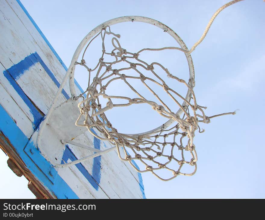 Basketball s basket with ropes