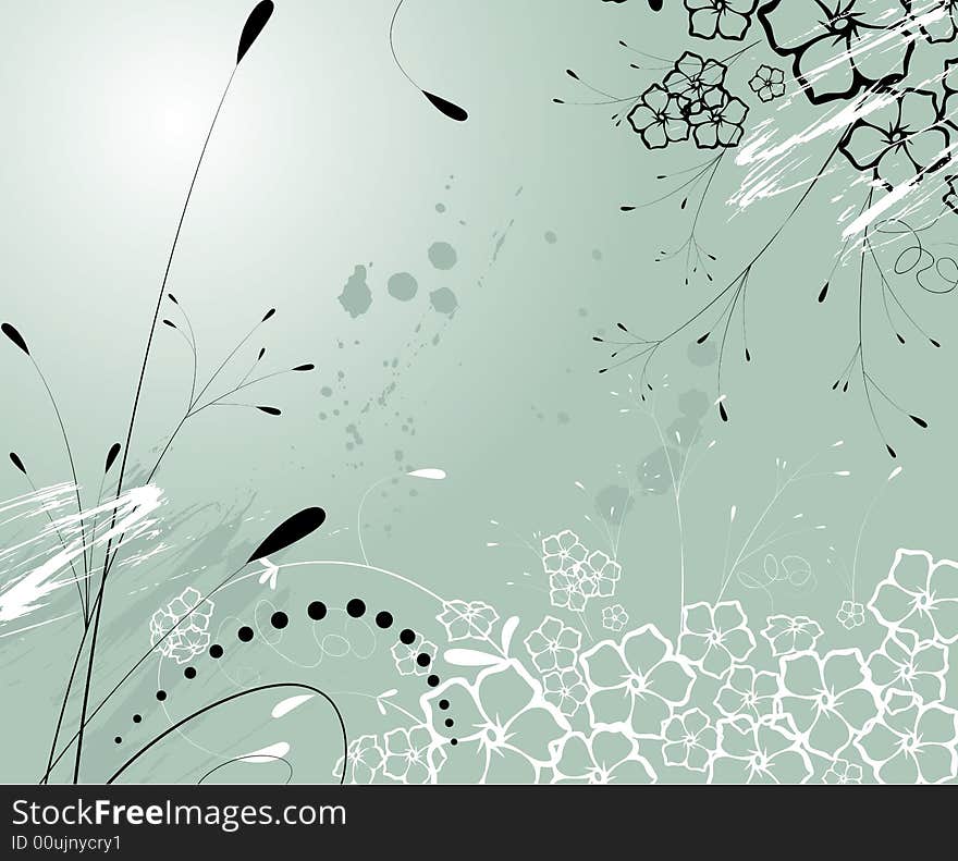 Abstract floral background. A vector format is added. Suits well for a postcard or background. Abstract floral background. A vector format is added. Suits well for a postcard or background