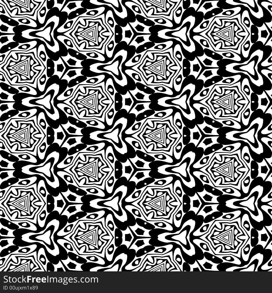 Abstract seamless black-and-white pattern - graphic illustration. Abstract seamless black-and-white pattern - graphic illustration