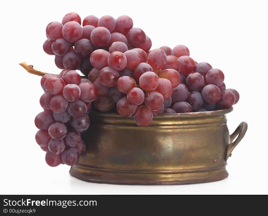 Red grapes in the tab