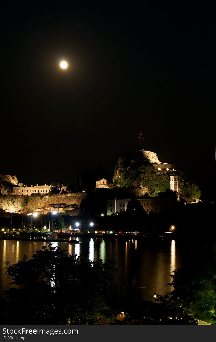 Moon over castle