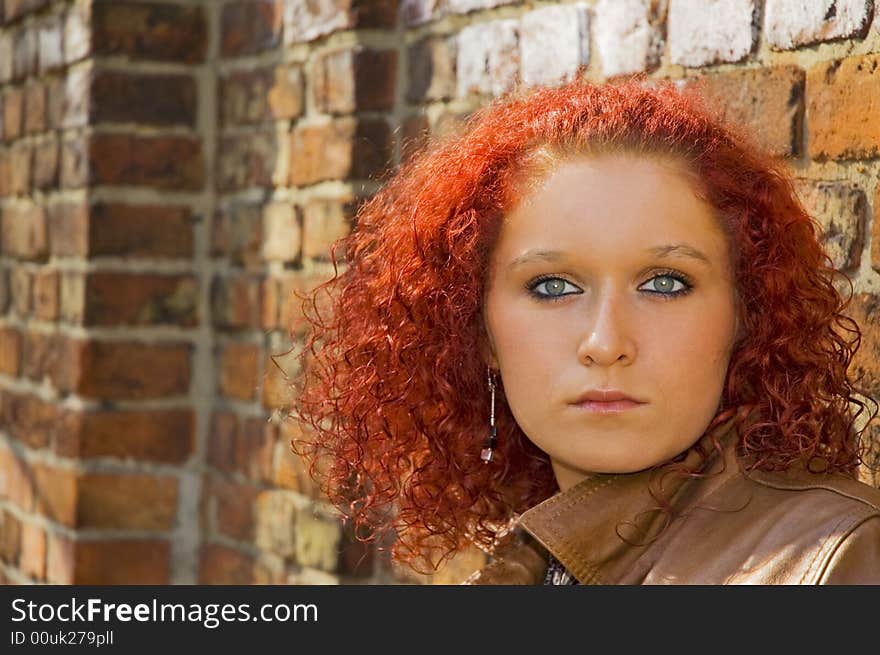 Beautiful young women have red hair