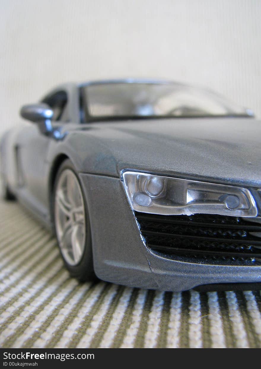 Macro of toy sports car. Macro of toy sports car