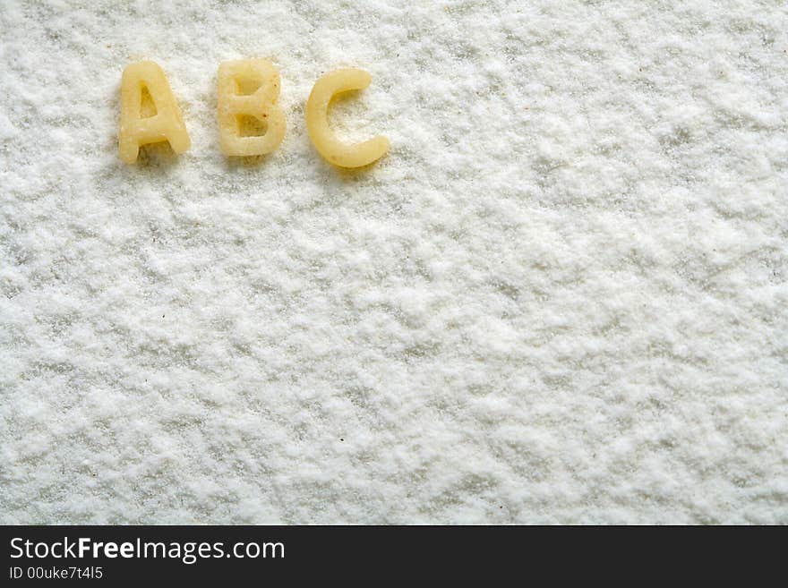 Eatable Alphabet On Flour, Education