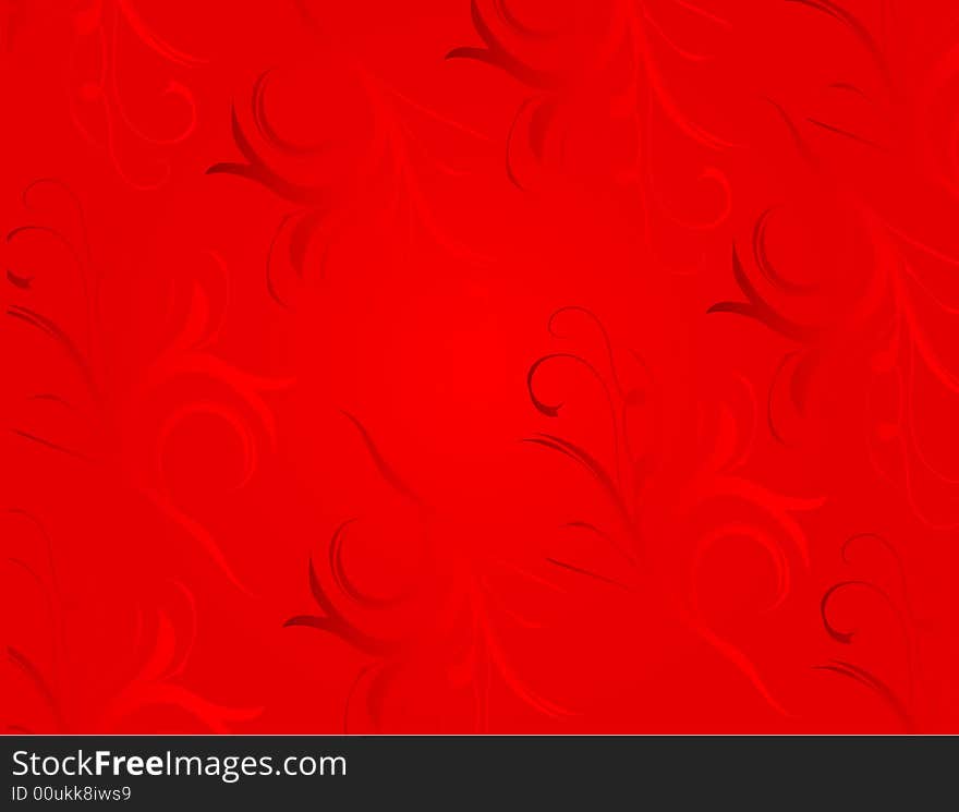 Red ornament background, vector illustration