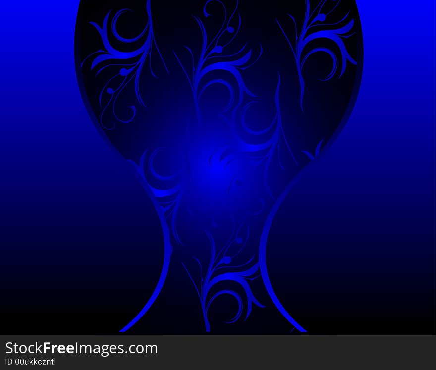 Dark blue ornament