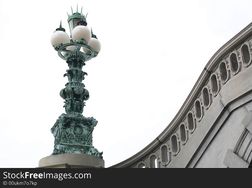 A streetlamp in Bronze