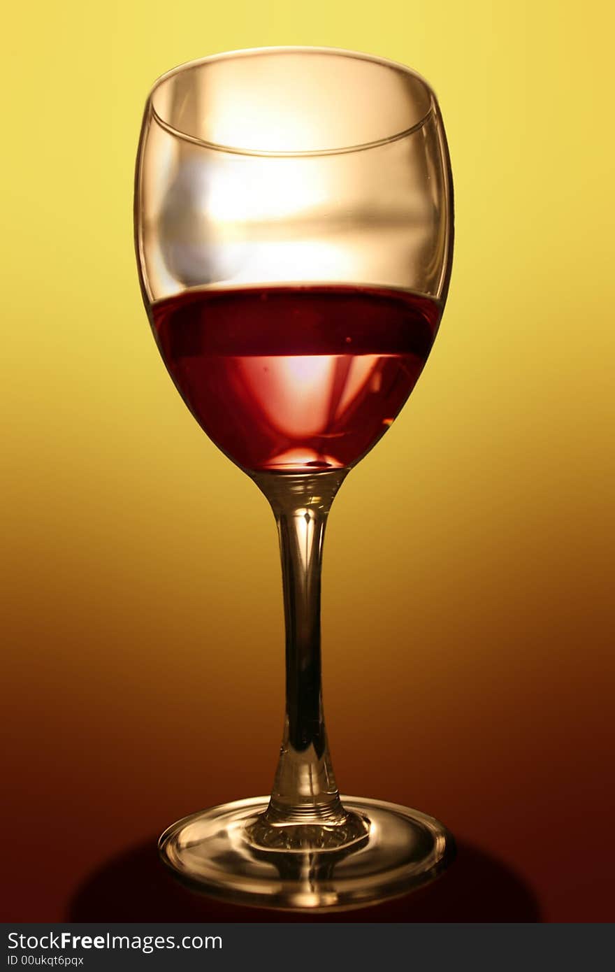 A glass of a red wine